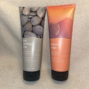 Bath & Body Works Hot Springs Spa and Sunrise Yoga Body Cream Duo